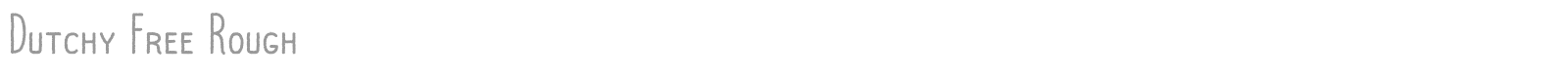 Dutchy font preview